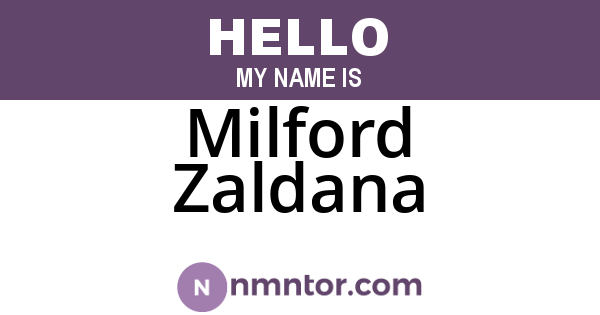 Milford Zaldana