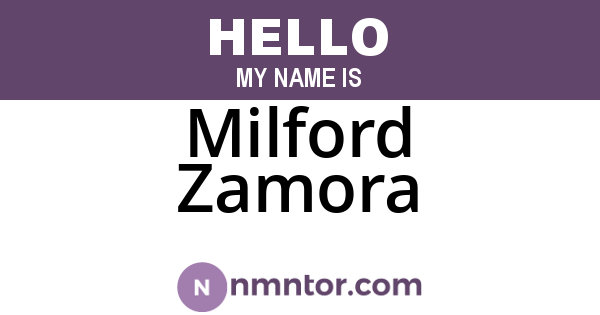 Milford Zamora