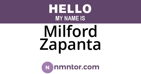 Milford Zapanta