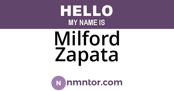 Milford Zapata