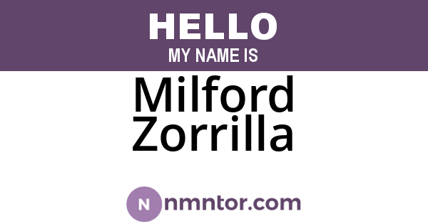 Milford Zorrilla