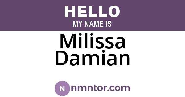 Milissa Damian