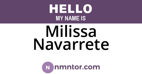 Milissa Navarrete