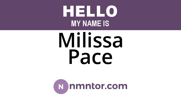 Milissa Pace
