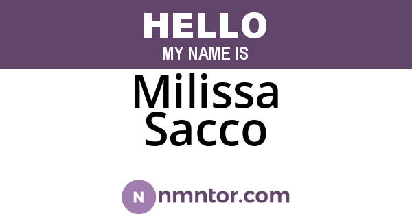 Milissa Sacco