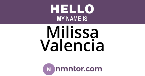 Milissa Valencia