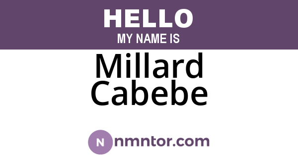 Millard Cabebe
