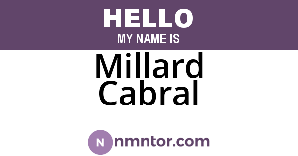 Millard Cabral
