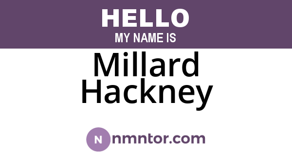 Millard Hackney