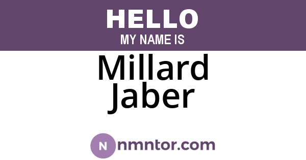 Millard Jaber