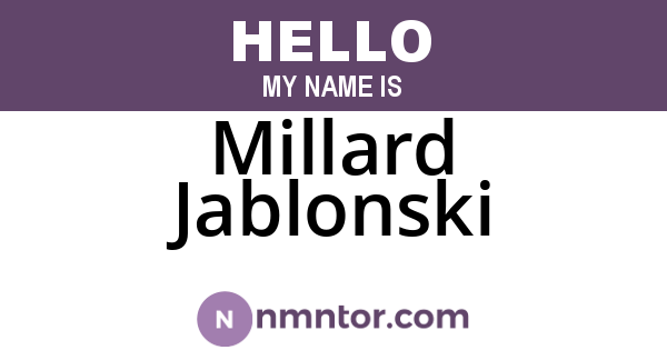 Millard Jablonski
