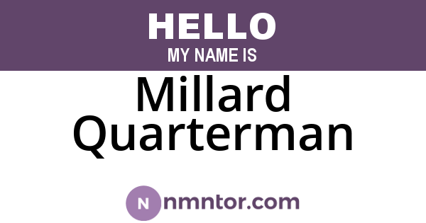 Millard Quarterman
