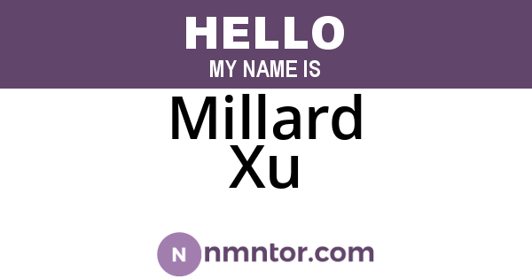 Millard Xu