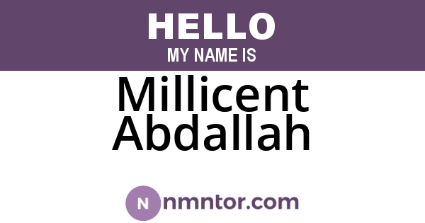 Millicent Abdallah
