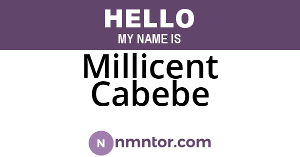 Millicent Cabebe