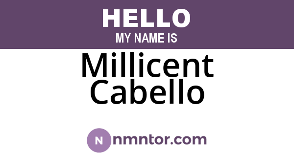 Millicent Cabello