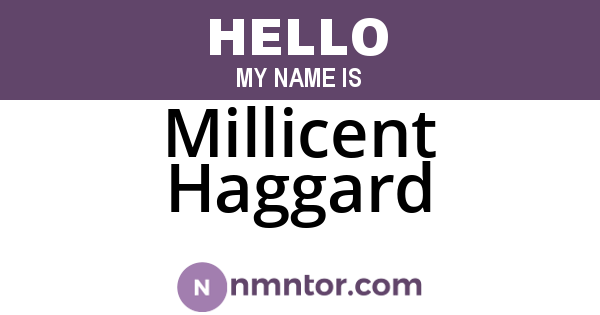 Millicent Haggard