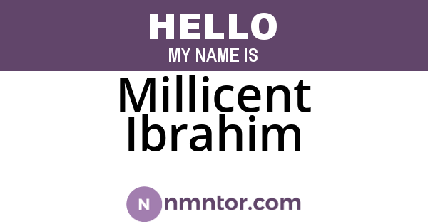 Millicent Ibrahim