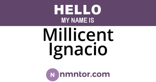Millicent Ignacio