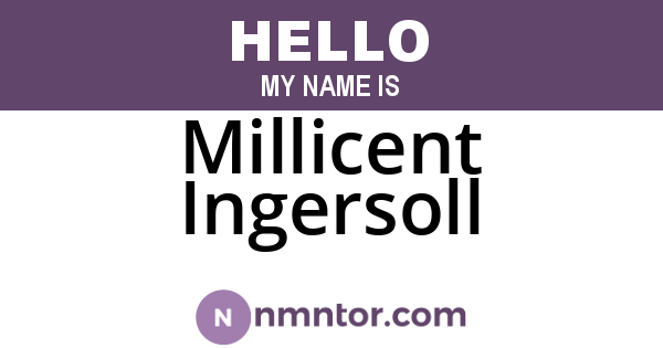 Millicent Ingersoll