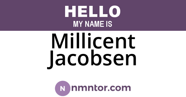 Millicent Jacobsen