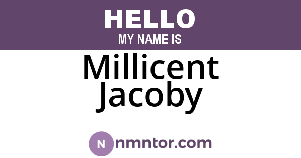 Millicent Jacoby