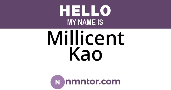 Millicent Kao