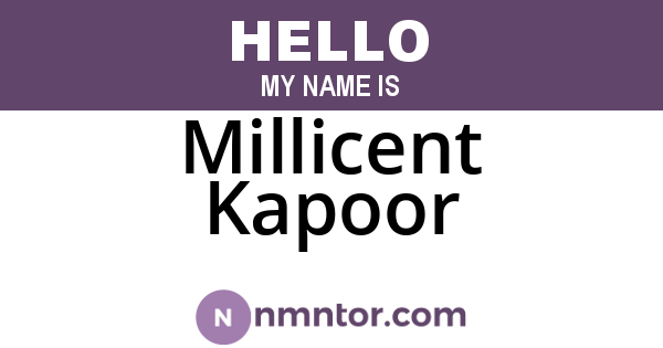 Millicent Kapoor