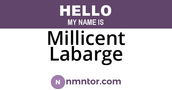 Millicent Labarge