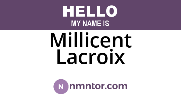 Millicent Lacroix