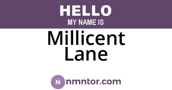 Millicent Lane