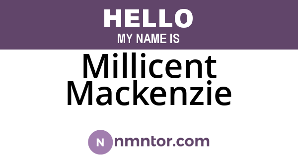 Millicent Mackenzie
