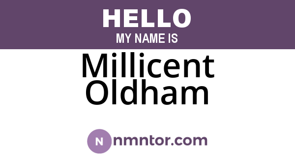 Millicent Oldham