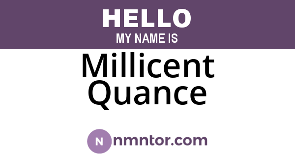 Millicent Quance