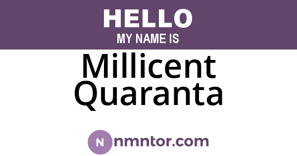 Millicent Quaranta