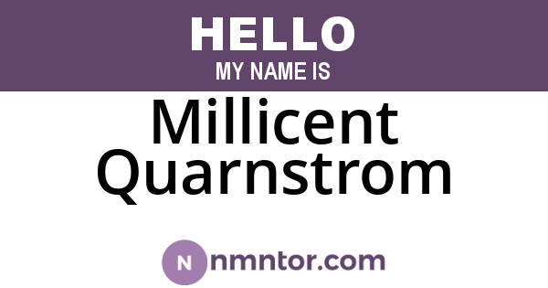 Millicent Quarnstrom