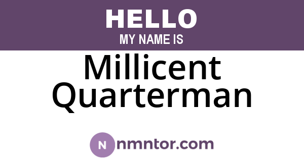 Millicent Quarterman