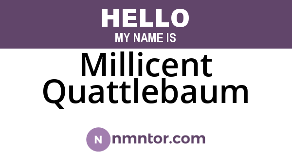 Millicent Quattlebaum