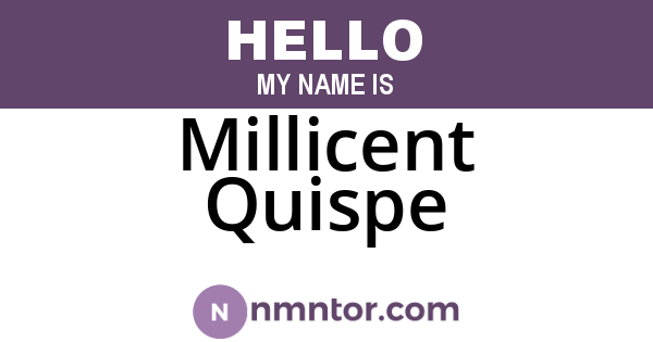 Millicent Quispe
