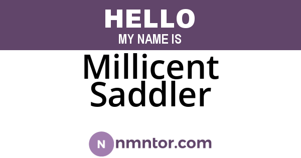 Millicent Saddler