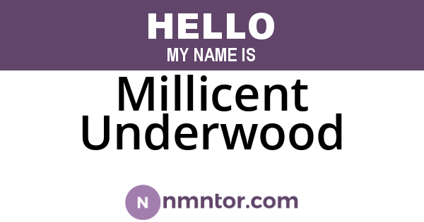Millicent Underwood