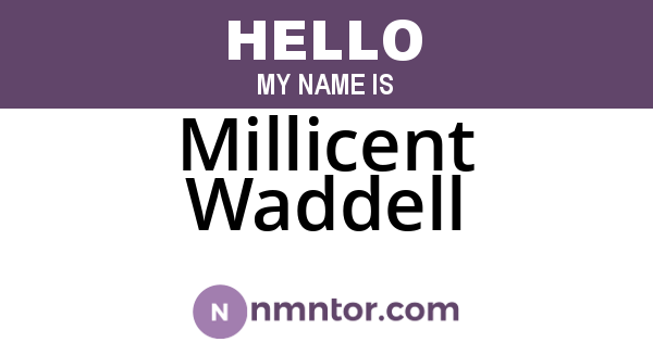 Millicent Waddell