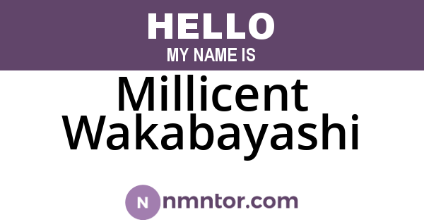 Millicent Wakabayashi