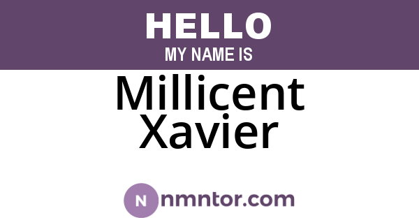 Millicent Xavier