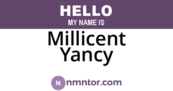 Millicent Yancy