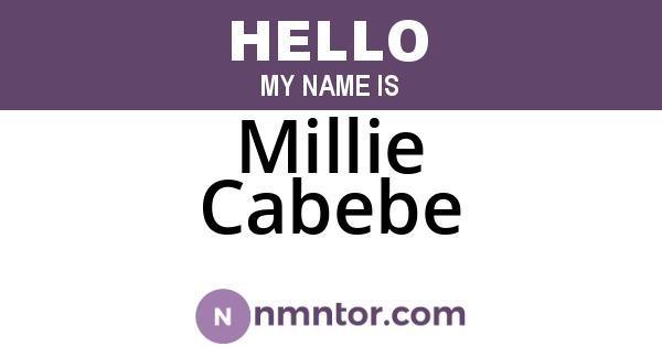 Millie Cabebe