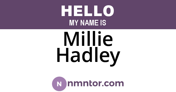 Millie Hadley