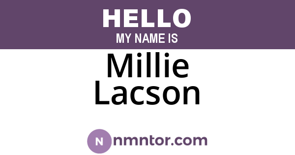 Millie Lacson