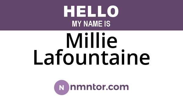Millie Lafountaine