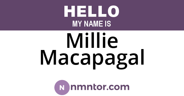 Millie Macapagal